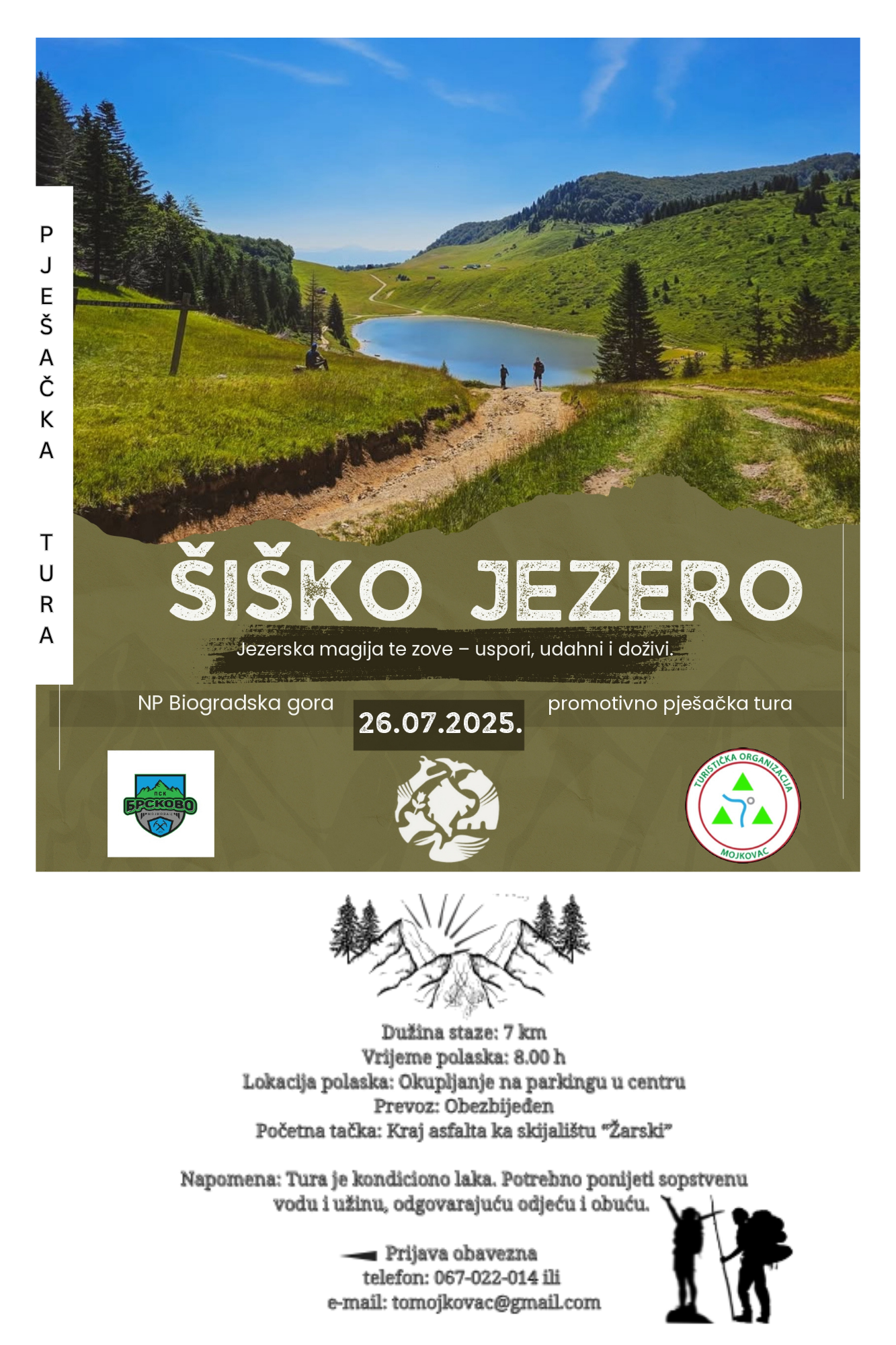 Promotivna pješačka tura do Šiškog jezera